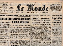 Journal de naissance LE MONDE 1962