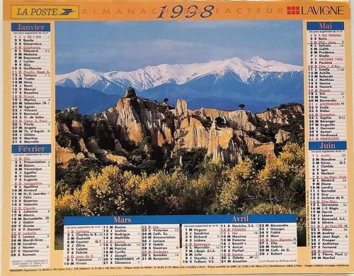 Calendrier anniversaire 1998