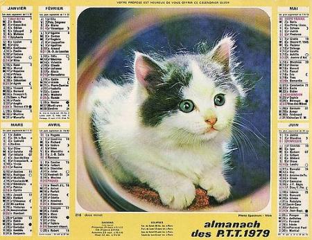 Calendrier anniversaire 1979