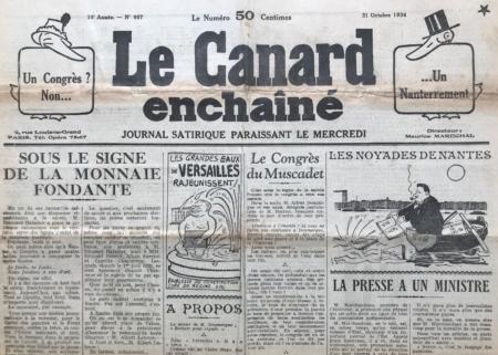 Journal CANARD ENCHAINE 1934
