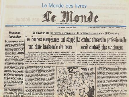 Journal de naissance LE MONDE 1994