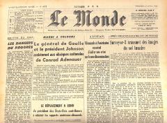 Journal de naissance LE MONDE 1967
