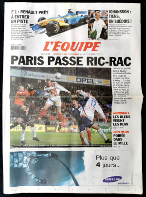 Journal anniversaire l'équipe