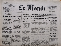 Journal de naissance LE MONDE 1974