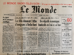 Journal de naissance LE MONDE 1986