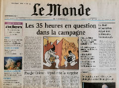 Journal de naissance LE MONDE 2002