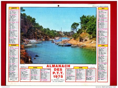 Calendrier anniversaire 1975