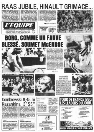 Journal anniversaire l'équipe 1980