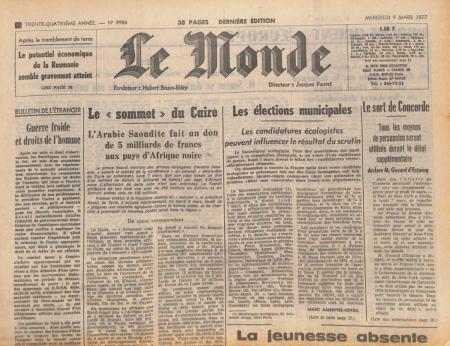 Journal 1977 : L'actualit� de votre naissance