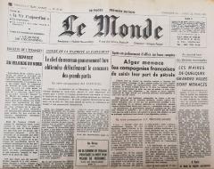 Journal de naissance LE MONDE 1970