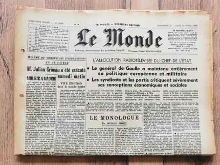 Journal du 21 avril 1963