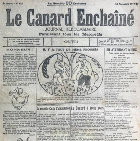 Journal CANARD ENCHAINE 13 novembre 1918