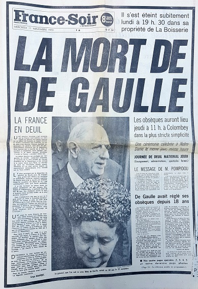 journal France Soir 11/11/1970