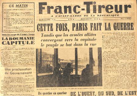 Journal Franc Tireur 24/08/1944