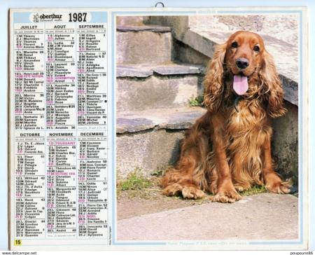 Calendrier anniversaire 1987