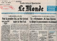 Journal de naissance LE MONDE 1989