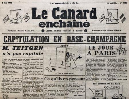 Journal CANARD ENCHAINE 9 mai 1945