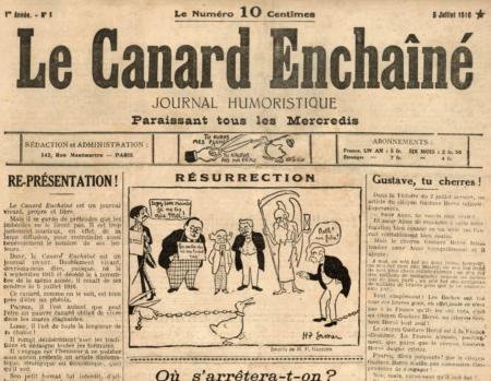 Journal CANARD ENCHAINE 1916 le N° 1