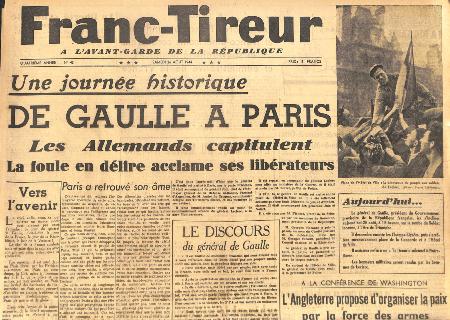 Journal Franc Tireur 26/08/1944