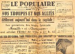 Journal le populaire 25/08/1944