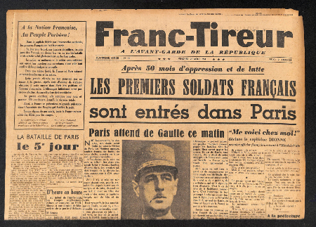 Journal Franc Tireur 25/08/1944