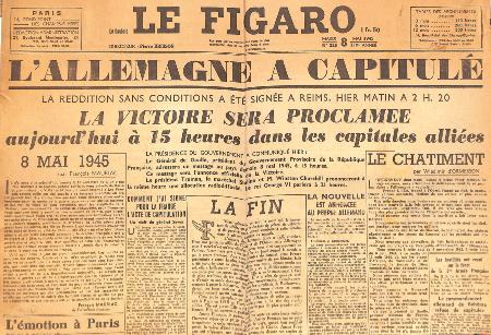 Journal Le Figaro 08/05/1945