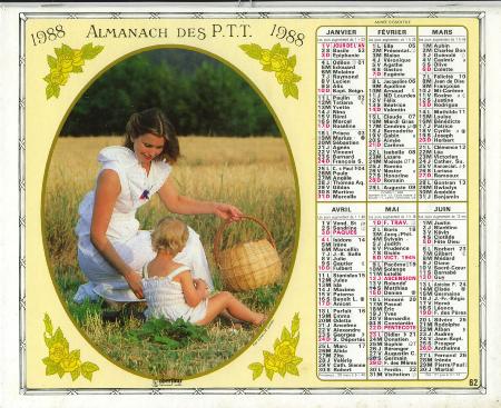 Calendrier anniversaire 1988