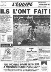 journal l'équipe 1984