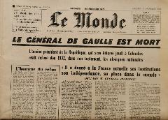 Journal le monde du 11/11/1970