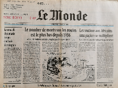 Journal de naissance LE MONDE 1996