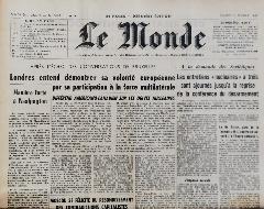 Journal de naissance LE MONDE 1963