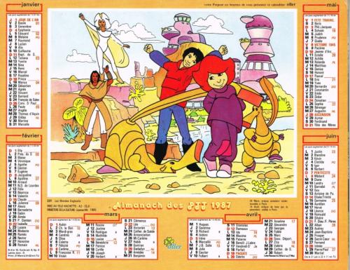 Calendrier anniversaire 1987