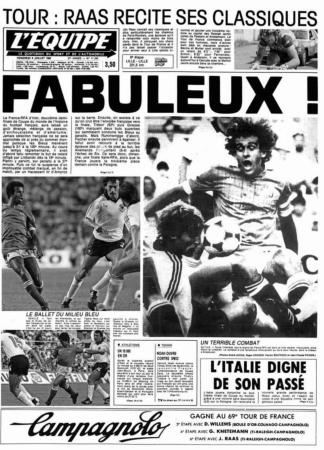 1982 | Journal l'équipe 9 juillet 1982