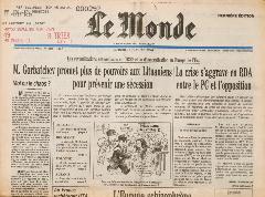 Journal de naissance LE MONDE 1990