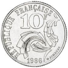 Pièce de monnaie Française 1986