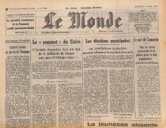 Journal de naissance LE MONDE 1977