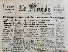 Journal de naissance LE MONDE 1981