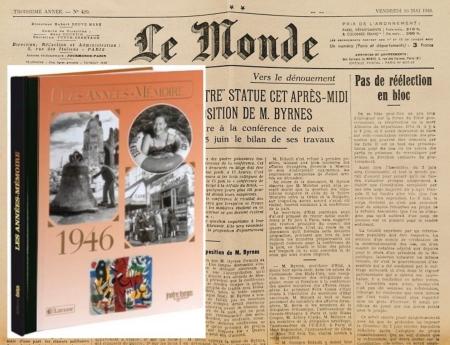 Journal authentique 1946 et livre anniversaire