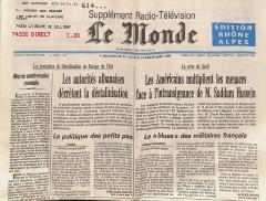 Journal de naissance LE MONDE 1990