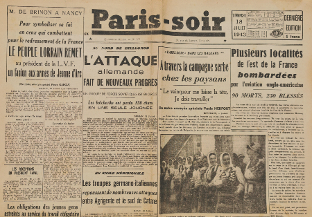 Journal du 19 avril 1943