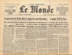 Journal de naissance LE MONDE 1979