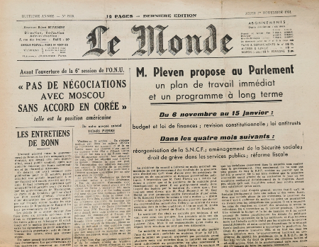 journal le monde 1951