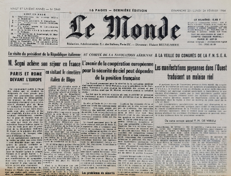 Journal 1964 le monde